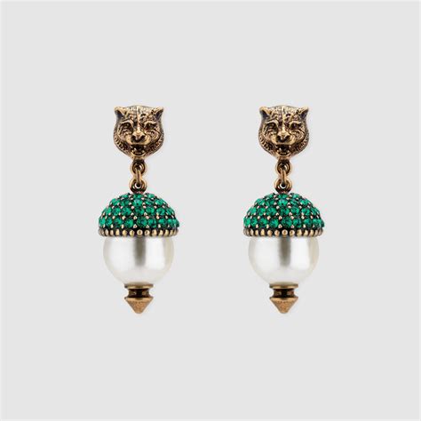 gucci green earrings|Gucci earrings japan.